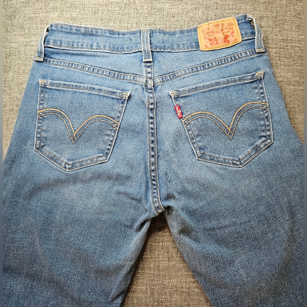 LEVI'S 535 Super Skinny Light Blue Denim Jeans Size 28x30 - Picture 9 of 11